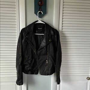 Madewell Black Leather Jacket, like new, Small